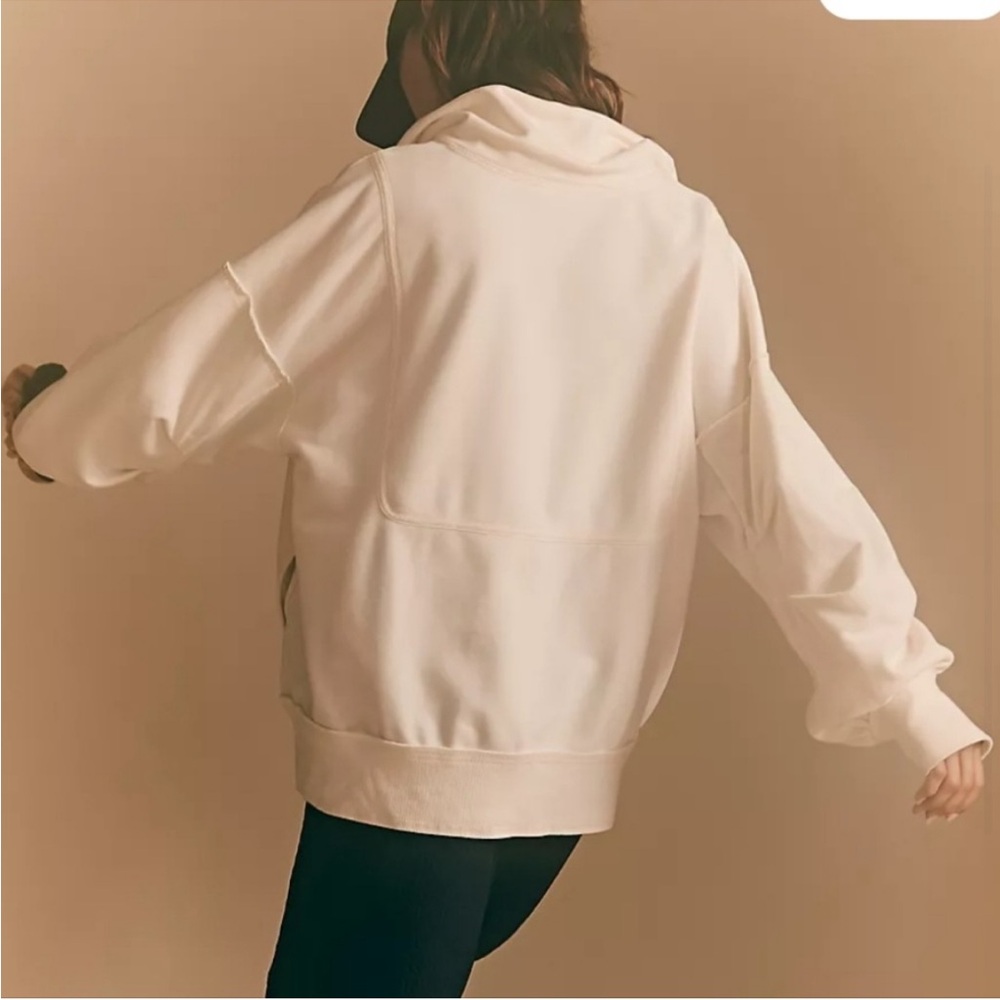 Free People Movement In the Clouds half zip Pullover Sweater sweatshirt Top - Picture 4 of 13